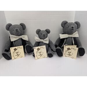 Jacobs Limited Edition Grey Trio Family Set Vest Bowtie Signed J-Cubs Jointed